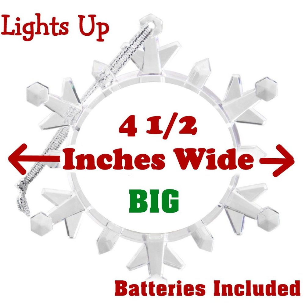 Pizza Planet Toy Story Snowflake Blinks Lit Holiday Christmas Tree Ornament - Picture 3 of 4
